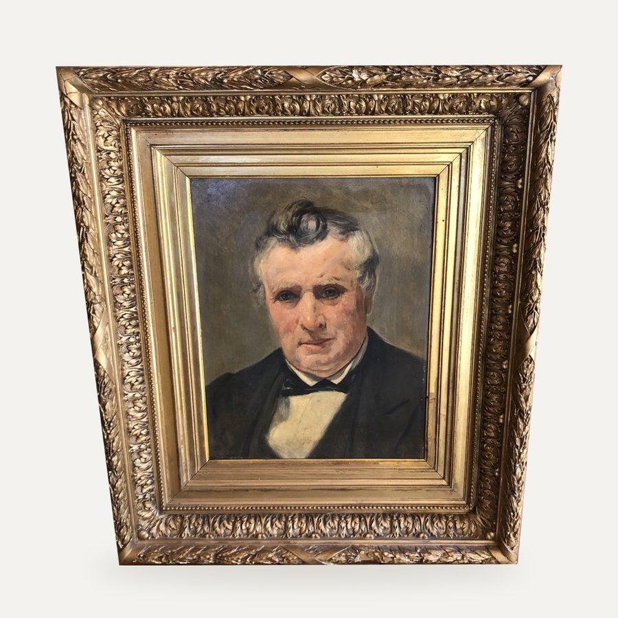 Ancien portrait d'un notable alsacien