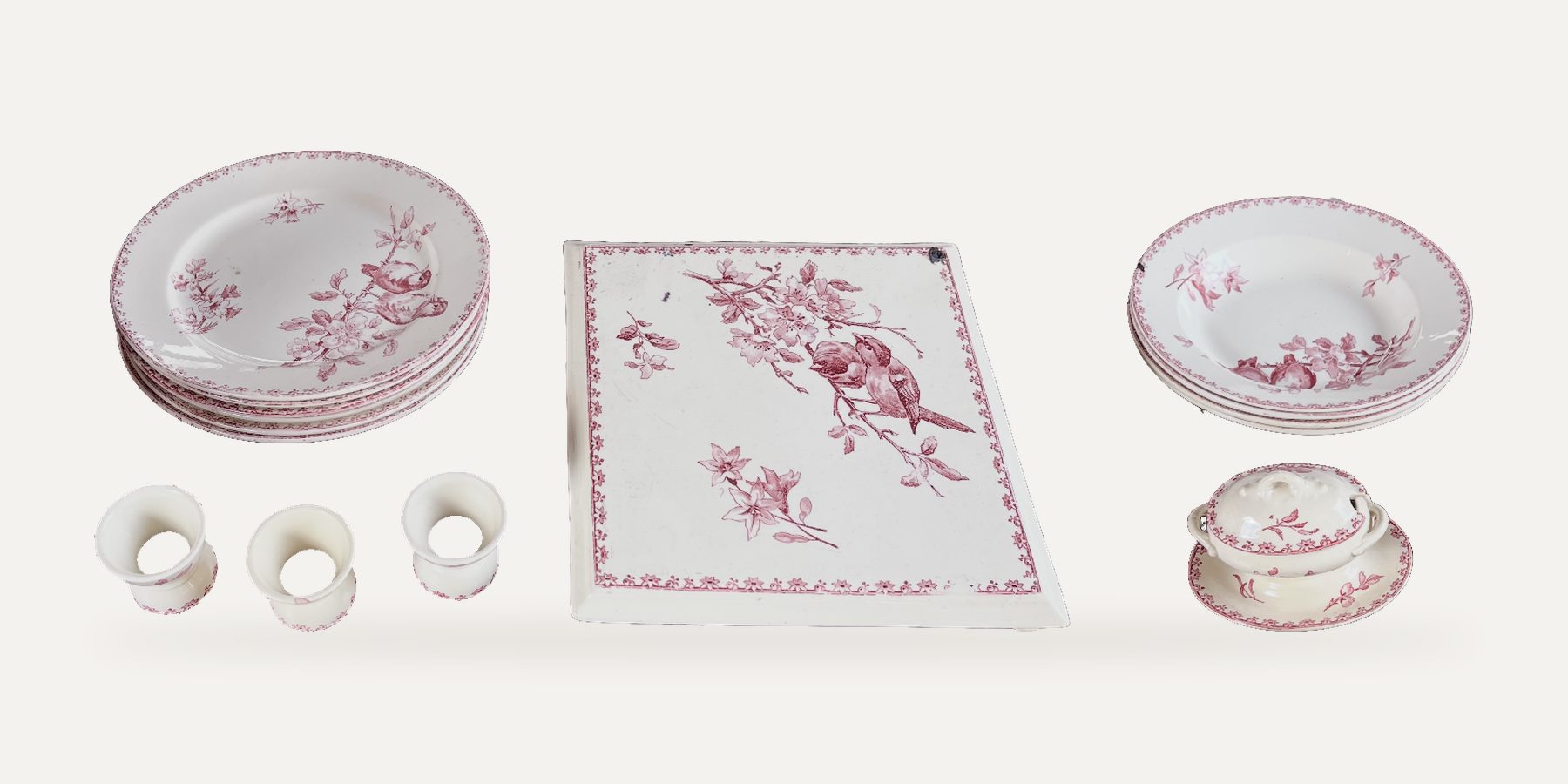 Vaisselle de Sarreguemines, décor Favori